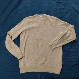 Zara Men's Tan Crewneck Sweater